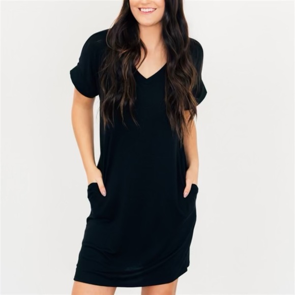 Blue Door Boutique Dresses & Skirts - Black T-Shirt Dress